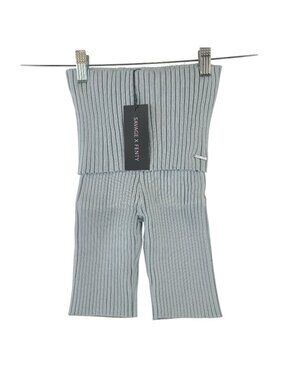 Savage X Fenty Ribbed Fold-Over Shorts Whisper Blue S